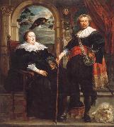 Jacob Jordaens Portrait of Govaert van Surpele and his wife painting